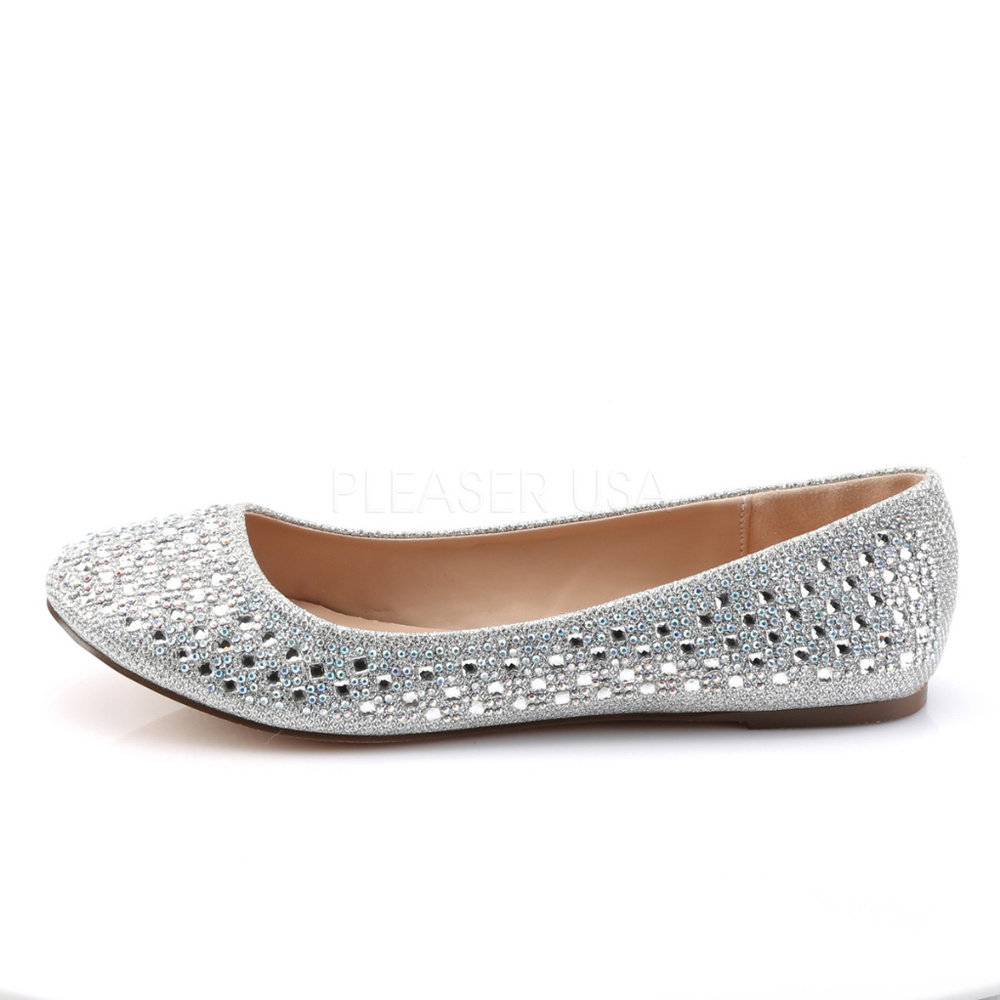 Rhinestone Glitter Ballet Flats Shoes - Picture 2 of 4